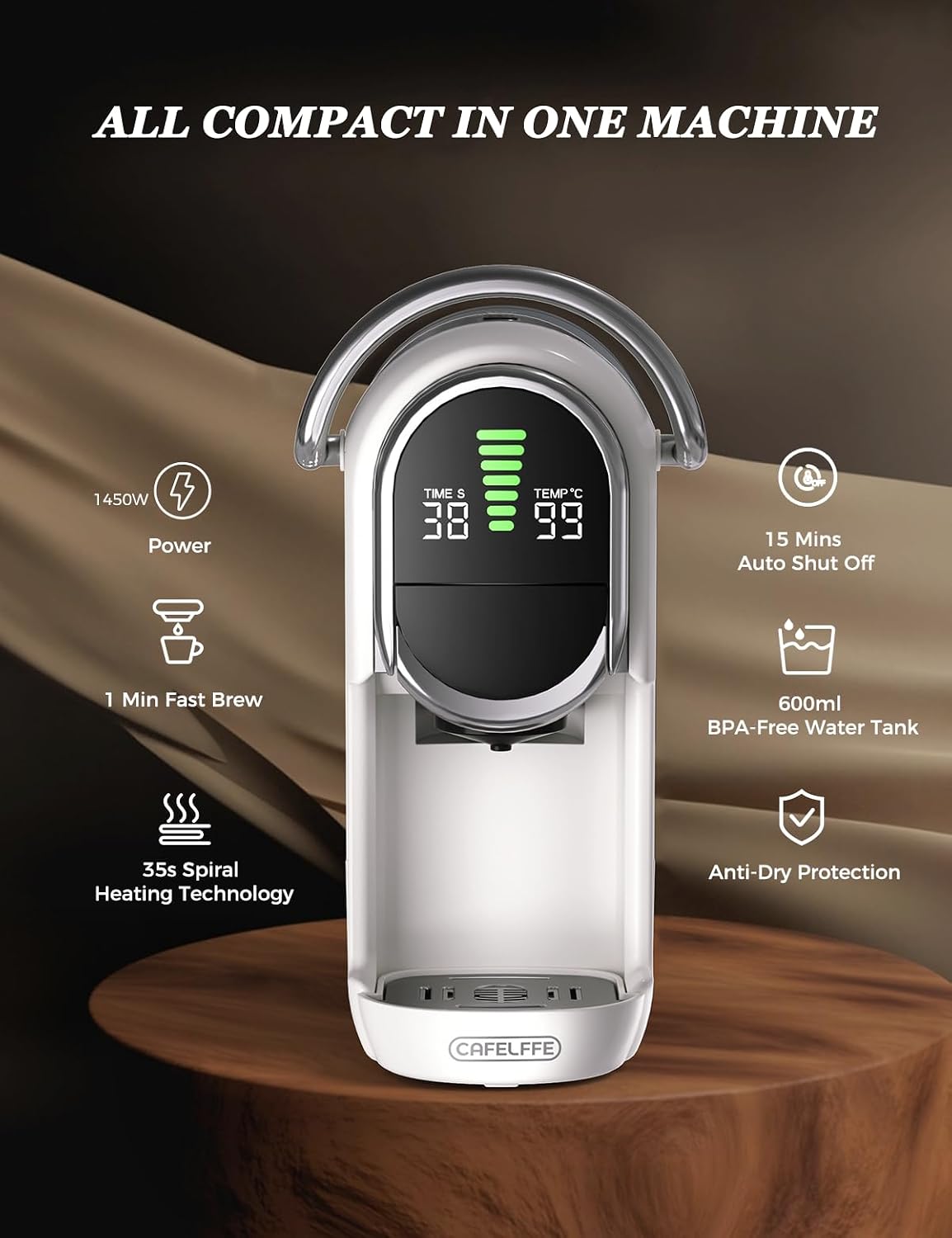 CAFELFFE MK 609S Capsule Machine Digital 5