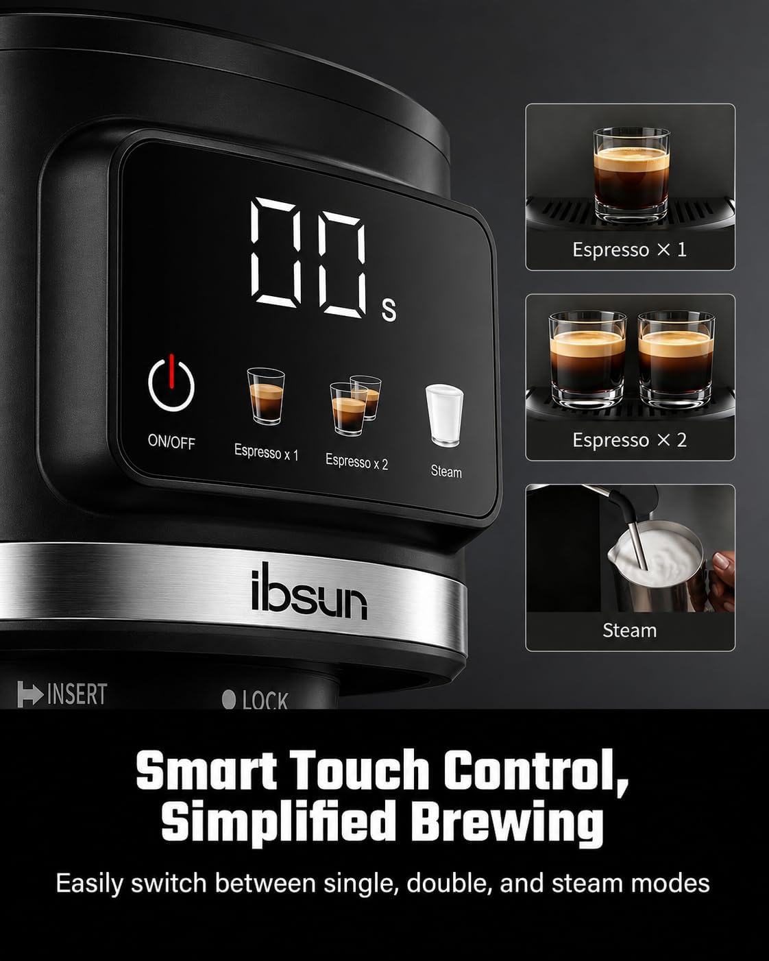 ibsun Espresso Machine Milk Frother 5