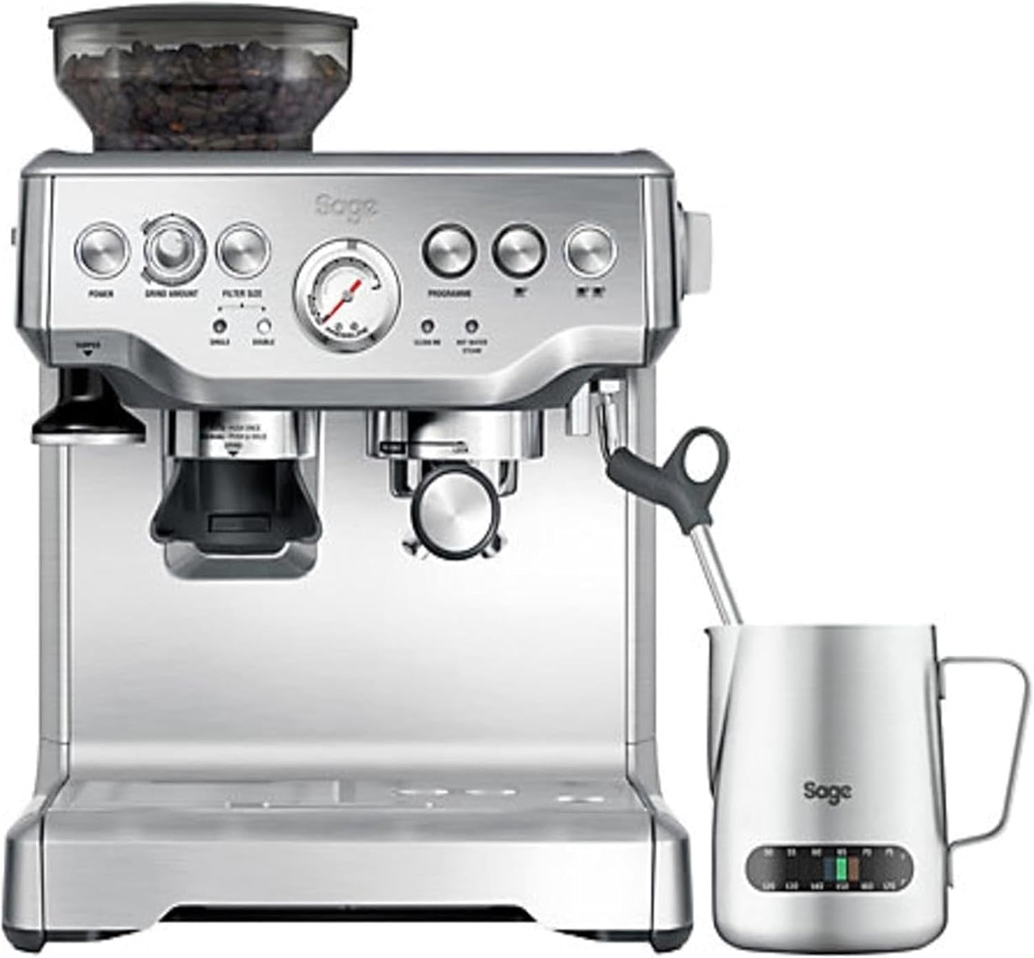 Sage - The Barista Express - Bean to Cup Coffee Machine with Grinder and Milk Frother
